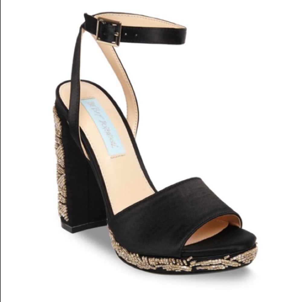 Betsey Johnson Satin Ankle-Strap Sandal